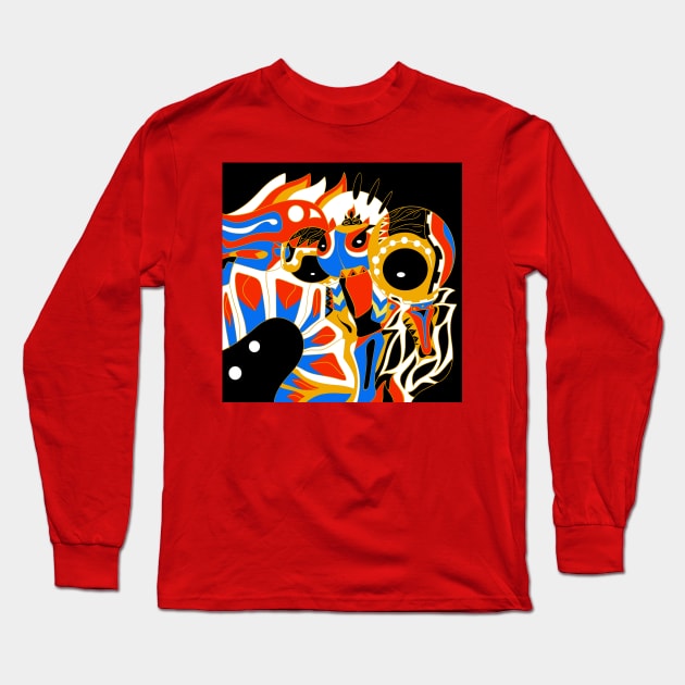 dark ufo warrior ecopop Long Sleeve T-Shirt by jorge_lebeau